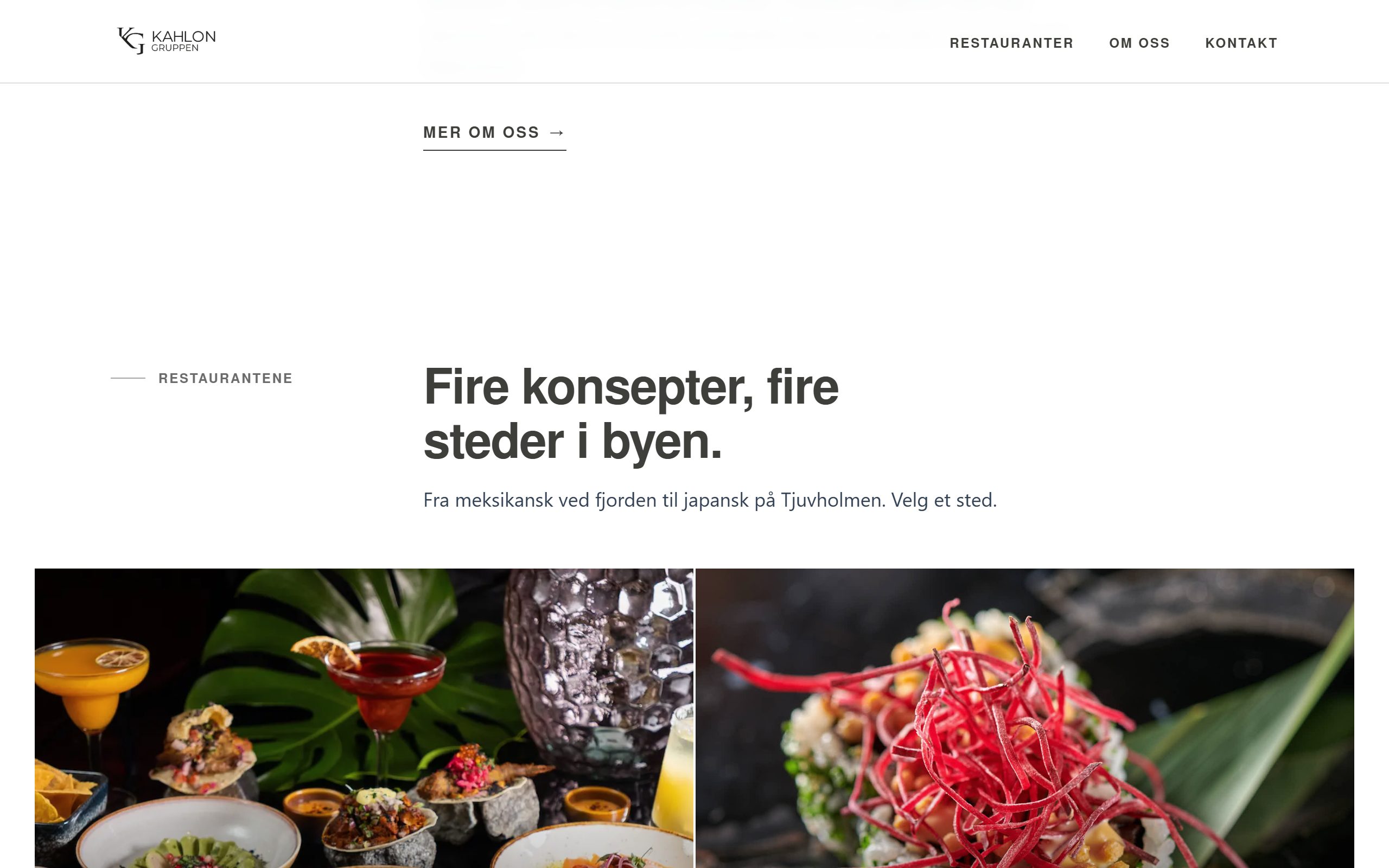 Kahlon Gruppen, nytt nettsted bygget av Tia Design